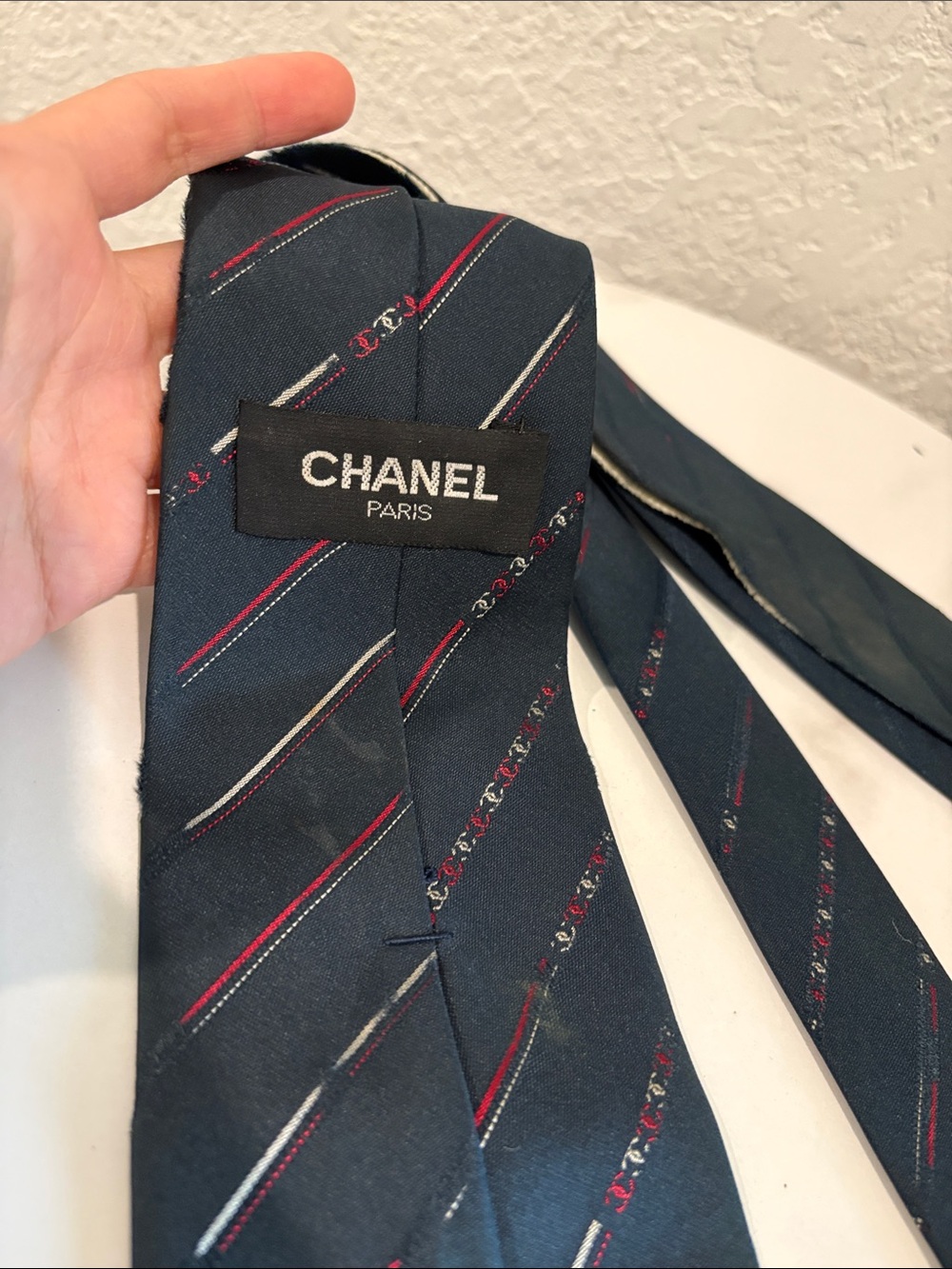 Celine, Loewe, Chanel, Dunhil Men's Silk Tie - Multi-Color Set 5pcs - Picture 12 of 14